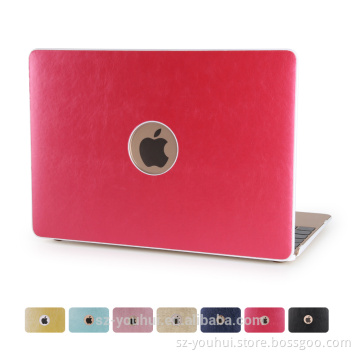 Factory Outlet New Arrival PU Leather Hard Protective Cover Case for Macbook 11" 12" 13" 15"